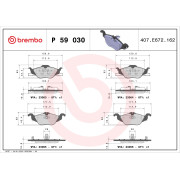 Brzdové doštičky OPEL Astra G - predné - BREMBO - P59030