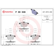Brzdové doštičky Opel Signum, Opel Vectra C - predné - BREMBO - P59046