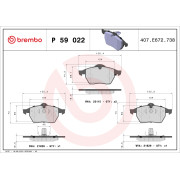 Brzdové doštičky Opel Vectra B - predné - BREMBO - P59022