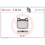 Brzdové doštičky Opel Vectra B - zadné - BREMBO - P59014