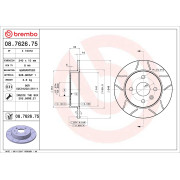 Brzdový kotúč OPEL Astra G, Opel Astra H, Opel Meriva A - zadný 240 mm - BREMBO Max - 08.7626.75