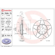 Brzdový kotúč Opel Astra G - predný 256 mm - BREMBO Max - 09.7628.75