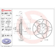 Brzdový kotúč Opel Combo C, Corsa C, Meriva A, Tigra B - predný 260 mm - BREMBO Max - 09.8601.75