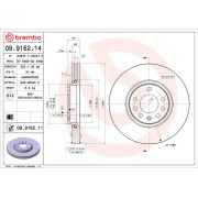 Brzdový kotúč Opel Signum, Opel Vectra C - predný 302 mm - BREMBO - 09.9162.11