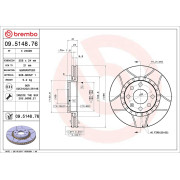 Brzdový kotúč Opel Vectra B - predný 256 mm - BREMBO Max - 09.5148.76