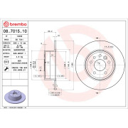 Brzdový kotúč Opel Vectra B - zadný 286 mm - BREMBO - 08.7015.10