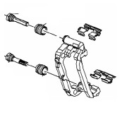 Držiak brzdového strmeňa OPEL Astra J - zadný - pravý - pre kotúč 268 mm - 13473420