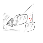 Spätné zrkadlo OPEL Frontera B - Pravé sklo zrkadla s plastovým držiakom, vyhrievané, konvexné - 91157154