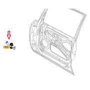 Obmedzovač dverí OPEL - brzda predných dverí Opel Zafira B - 13227947