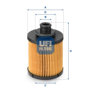 Olejový filter Opel Astra H, OPEL Corsa C, OPEL Corsa D, OPEL Agila A, OPEL Agila B, OPEL Meriva A, OPEL Tigra B - 1,3 CDTi - typ filtra UFI - 95517669 - UFI - 25.031.00