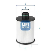 Olejový filter Opel Astra J, OPEL Cascada, OPEL Combo D, OPEL Corsa D, OPEL Insignia, OPEL Meriva B, OPEL Zafira C - 1,3 CDTi - 2,0 CDTi - 95517794 - UFI - 25.093.00