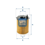 Olejový filter Opel Combo E, Opel Crossland X, OPEL Grandland X - 1,6 CDTi - B16DT, B16DTH, B16DTL - 1610693780 - UFI - 25.187.00