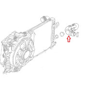 Hadica rozvodu vody Opel Astra H, Opel Zafira B - 1,7 CDTi - 13223886