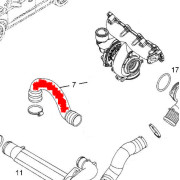 Turbo hadica OPEL Astra H, OPEL Zafira B - 1,9 CDTi - Z19DT, Z19DTL - 55557038