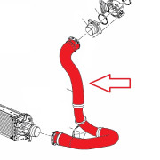 Turbo hadica OPEL Mokka, OPEL Mokka X  - A17DTS - medzichladič - klapka - 95194143