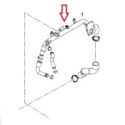 Železná hadica rozvodu vody OPEL Astra H, OPEL Signum, OPEL Vectra C, OPEL Zafira B - Z19DT, Z19DTL - 1,9 CDTi - 93194989