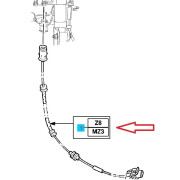 Kábel pre snímač rýchlosti a ABS OPEL - 6296805