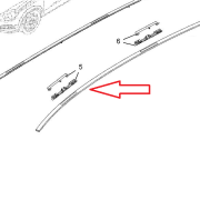 Záslepka strešnej lišty predná - OPEL Astra H, OPEL Zafira B - 13125721