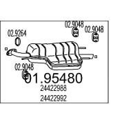 Výfuk Opel Astra G - koncový diel - hatchbag - 5852056 - MTS - 01.95480