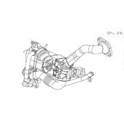 Chladič výfkových plynov OPEL - chladič recyrukovaných plynov - OPEL Astra J, OPEL Meriva B - 1,7 CDTi - A17DTJ, A17DTL, A17DTR - 98073074