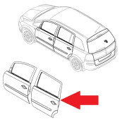 Dvere OPEL Zafira B - zadné - ľavé - 13203015