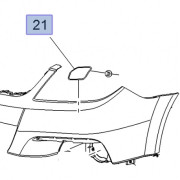 Kryt otvoru ostrekovača svetlometov OPEL Signum, OPEL Vectra C - od roku výroby 2006 - ľavý - 13208137