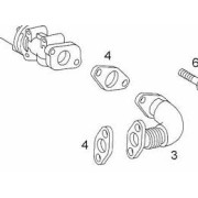 Trubka EGR ventilu OPEL Astra H, OPEL Signum, OPEL Vectra C, OPEL Zafira B - 1,9 CDTi - Z19DT, Z19DTL - 93178884